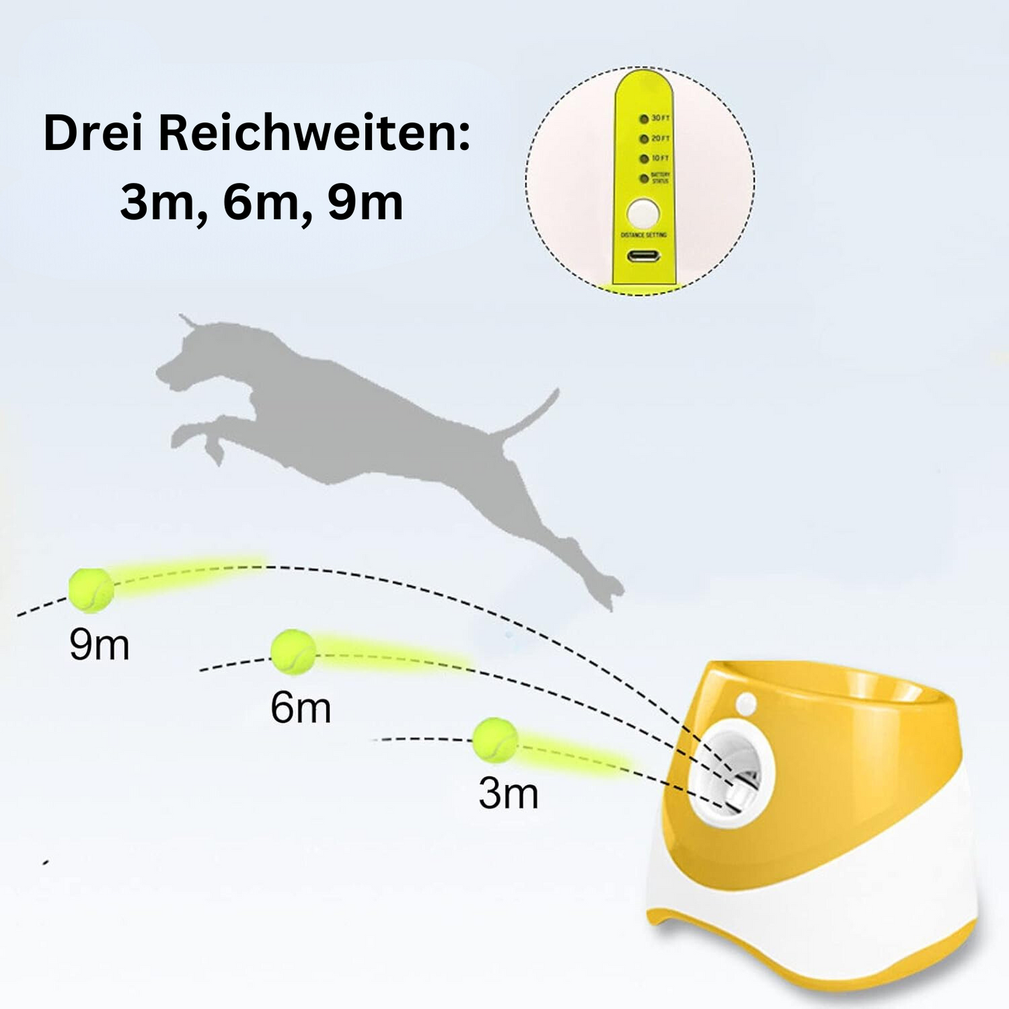 Mini Tennisball-Wurfmaschine