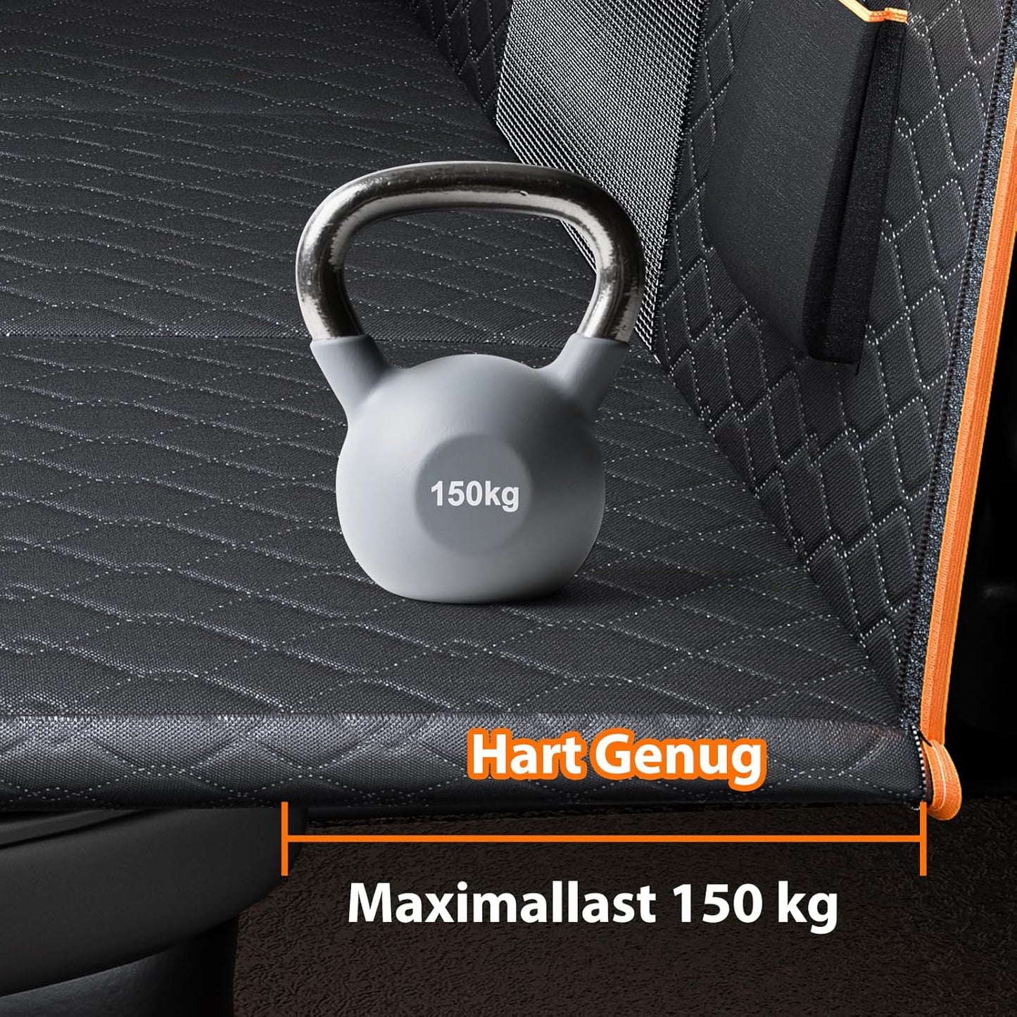 Hartboden-Autositzerweiterung für Hunde