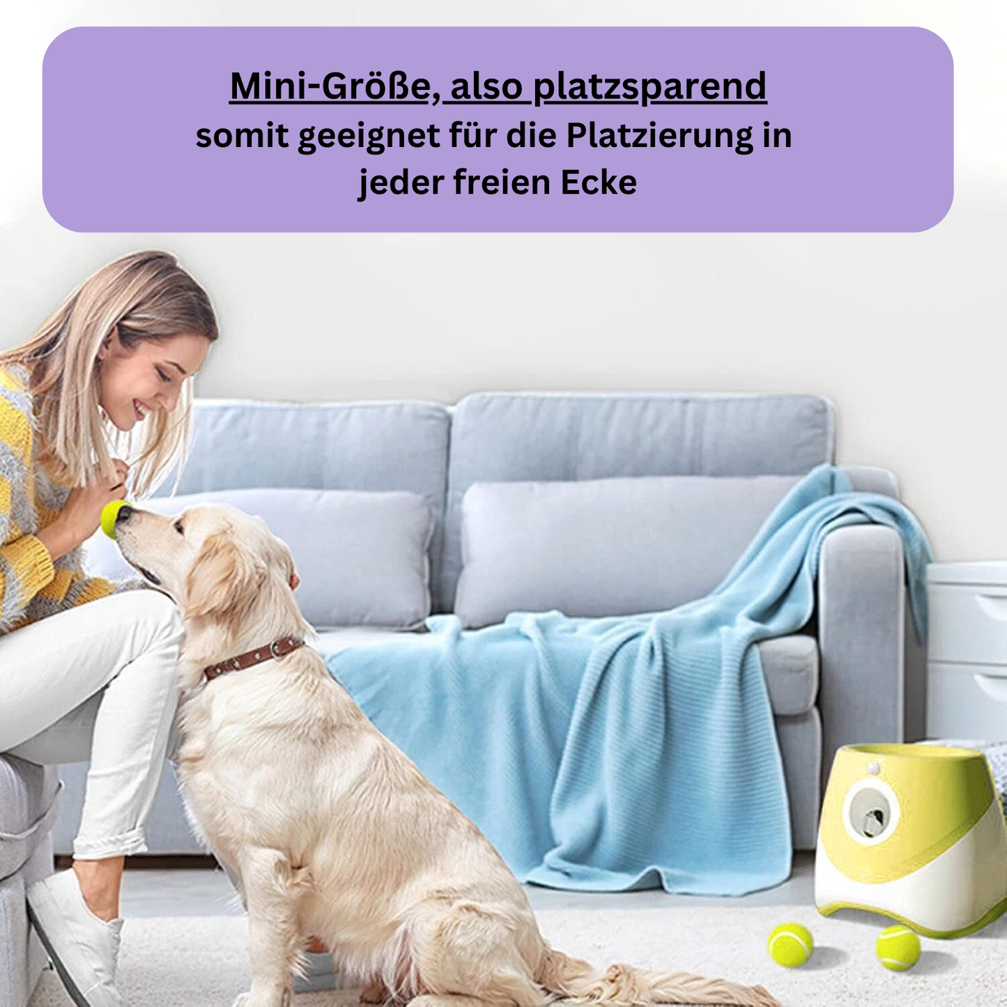 Mini Tennisball-Wurfmaschine