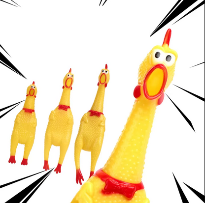 Quiekendes Gummihuhn – Lustiges Hundespielzeug