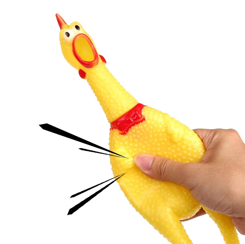 Quiekendes Gummihuhn – Lustiges Hundespielzeug