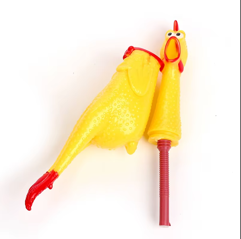 Quiekendes Gummihuhn – Lustiges Hundespielzeug
