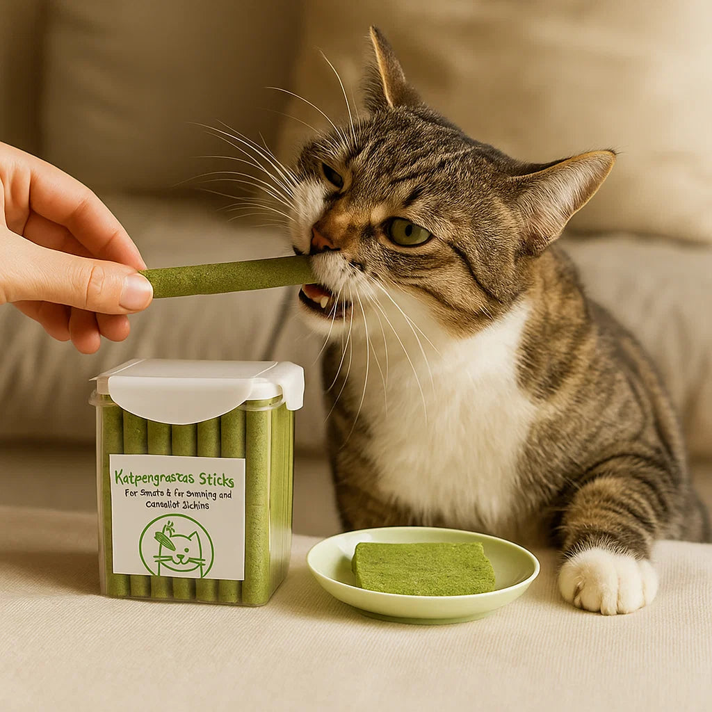 Katzengras Sticks für bessere Verdauung und Gesunde Zähne