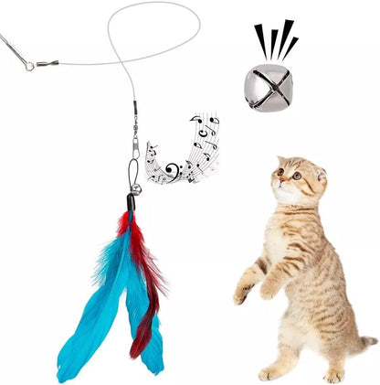Katzenangel-Set – Interaktives Spielzeug Mit Federn & Anhängern